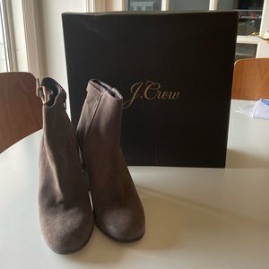 J Crew Barrett Suede Ankle Boots in Highland Grey